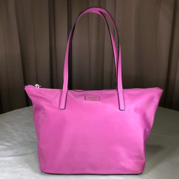Kate Spade Purple Nylon Carryall Tote Handbag - Picture 3 of 11